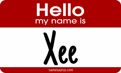 Hello my name is Xee png download