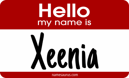 Hello my name is Xeenia png download