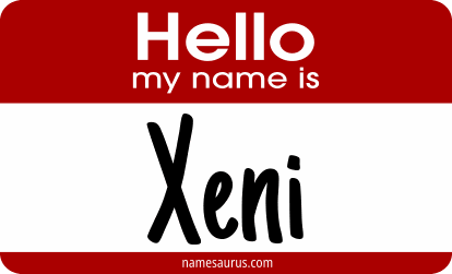 Hello my name is Xeni png download