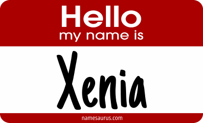 Hello my name is Xenia png download