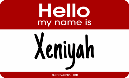Hello my name is Xeniyah png download