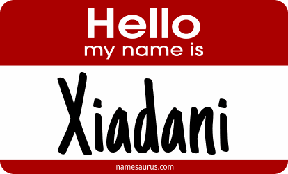 Hello my name is Xiadani png download