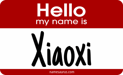 Hello my name is Xiaoxi png download