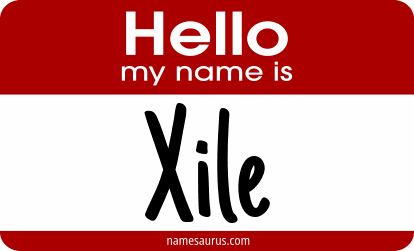 Hello my name is Xile png download