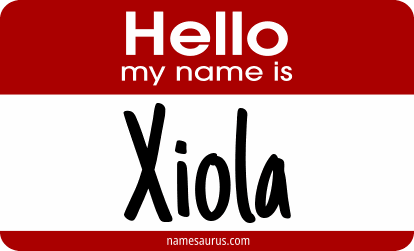 Hello my name is Xiola png download
