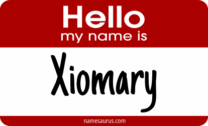 Hello my name is Xiomary png download