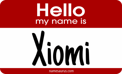 Hello my name is Xiomi png download