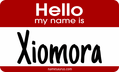 Hello my name is Xiomora png download