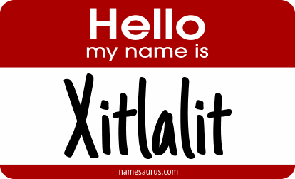 Hello my name is Xitlalit png download