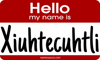 Hello my name is Xiuhtecuhtli png download