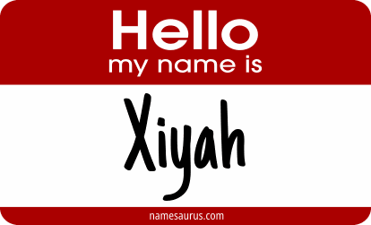 Hello my name is Xiyah png download