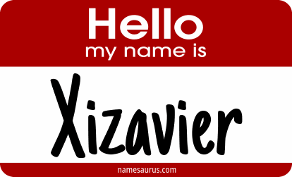 Hello my name is Xizavier png download