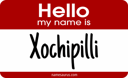 Hello my name is Xochipilli png download