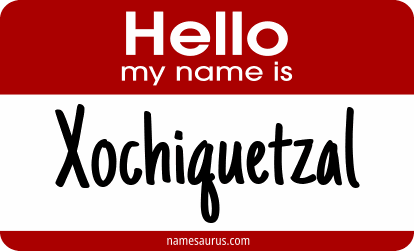 Hello my name is Xochiquetzal png download