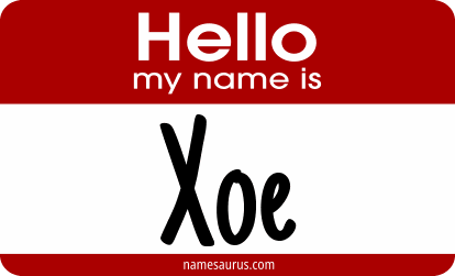 Hello my name is Xoe png download