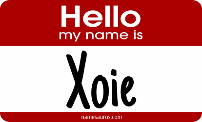 Hello my name is Xoie png download
