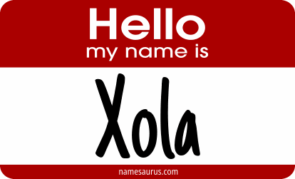 Hello my name is Xola png download