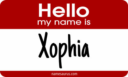 Hello my name is Xophia png download