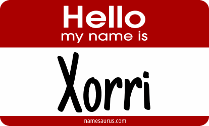 Hello my name is Xorri png download