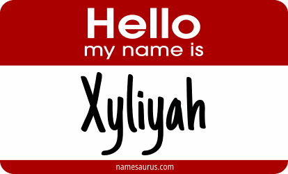Hello my name is Xyliyah png download
