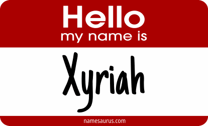 Hello my name is Xyriah png download