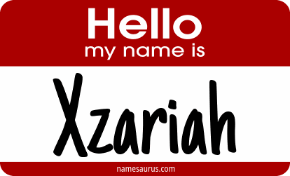 Hello my name is Xzariah png download