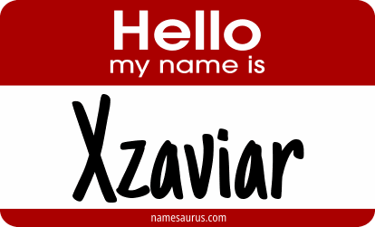 Hello my name is Xzaviar png download