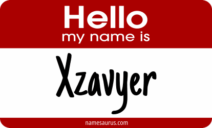 Hello my name is Xzavyer png download