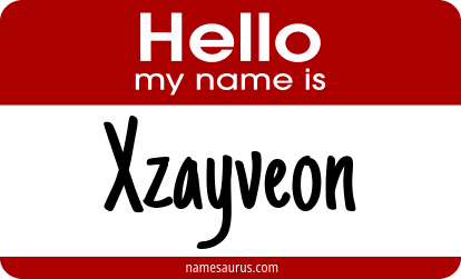 Hello my name is Xzayveon png download