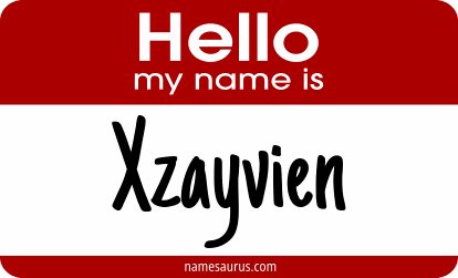 Hello my name is Xzayvien png download