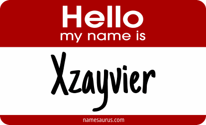 Hello my name is Xzayvier png download
