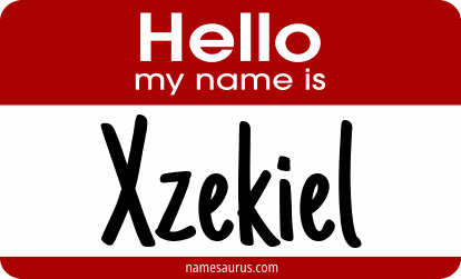 Hello my name is Xzekiel png download