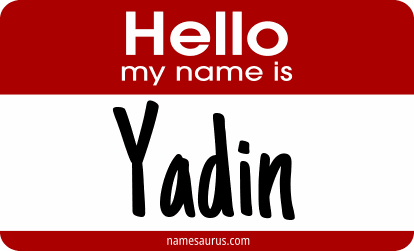 Hello my name is Yadin png download