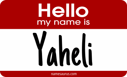 Hello my name is Yaheli png download