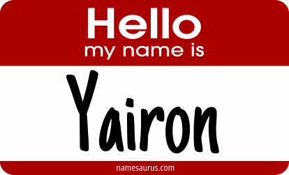 Hello my name is Yairon png download