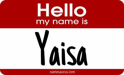 Hello my name is Yaisa png download