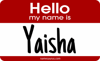 Hello my name is Yaisha png download