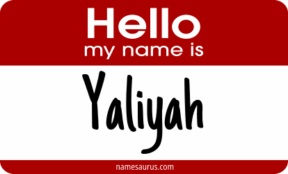 Hello my name is Yaliyah png download