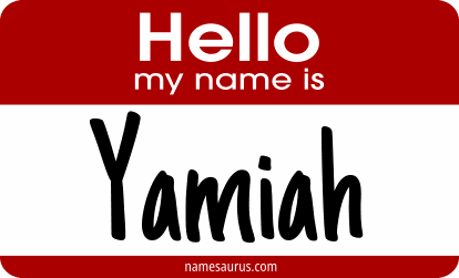 Hello my name is Yamiah png download