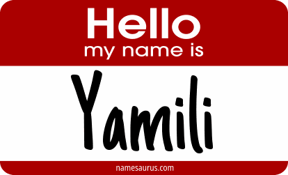 Hello my name is Yamili png download