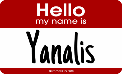Hello my name is Yanalis png download