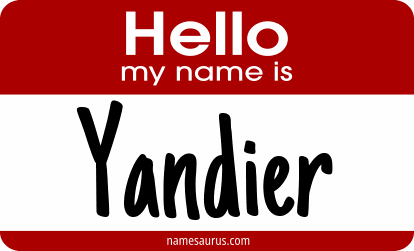 Hello my name is Yandier png download