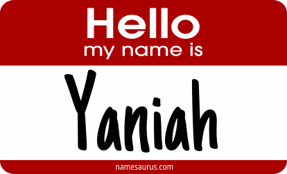 Hello my name is Yaniah png download