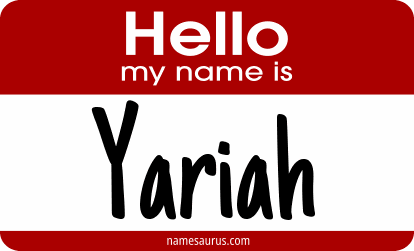 Hello my name is Yariah png download