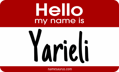 Hello my name is Yarieli png download