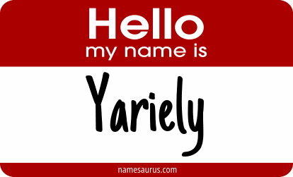 Hello my name is Yariely png download
