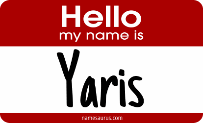 Hello my name is Yaris png download