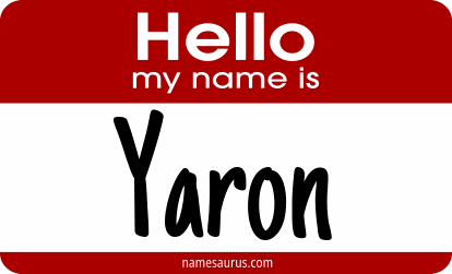 Hello my name is Yaron png download