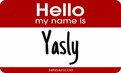 Hello my name is Yasly png download