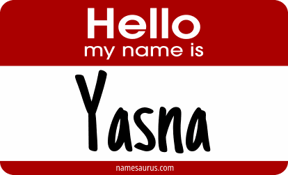 Hello my name is Yasna png download